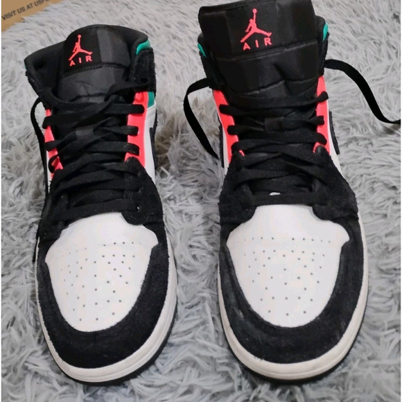 Air Jordan 1 SE Mid 2016 South Beach Size 11.5 Sneakers 852542-116 Sneakers - Picture 3 of 11